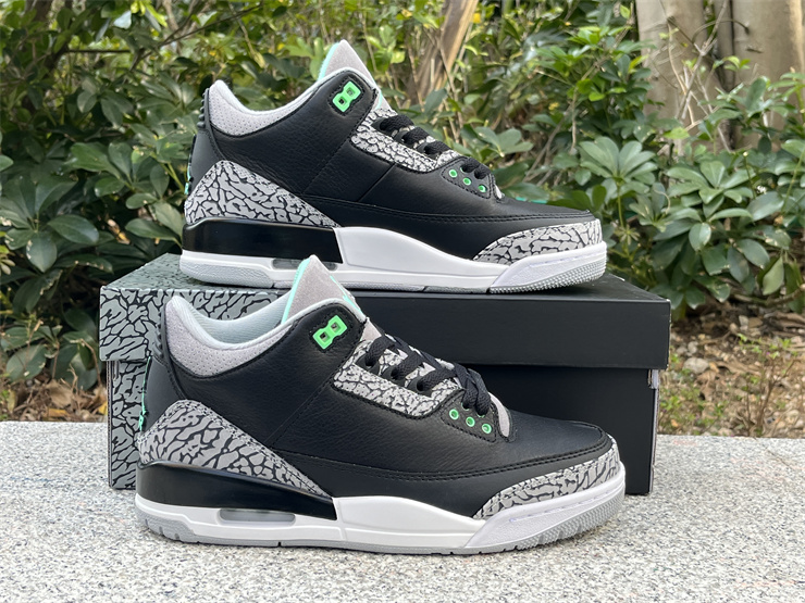 2024 Air Jordan 3 Black Green Glow CT8532-031