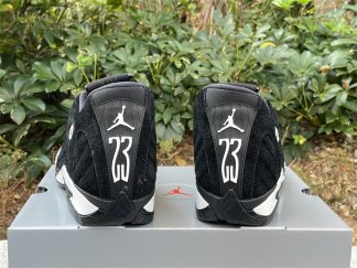 Jordan 14 Black White 487471-016 Release back heel