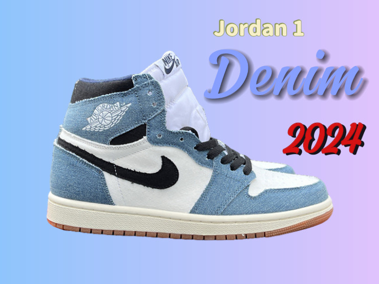 2024 Air Jordan 1 High Denim Summit White Obsidian front look