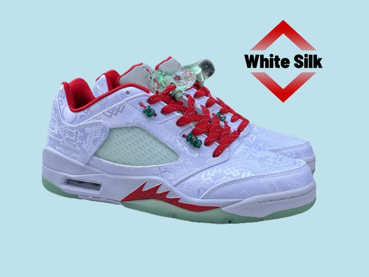 CLOT Air Jordan Jade 5 Low White Silk sale