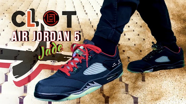 Clot Air Jordan 5 Low Jade Metallic Silver on feet look