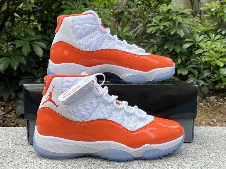 Air Jordan XI White Bright Orange